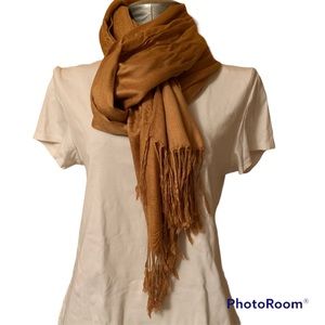 Brown paisley thick scarf